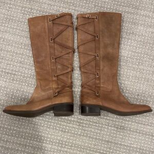 BCBGeneration Brown Knee-High Lace-Up Boots